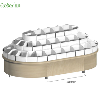 Étagère ronde de la série Ecobox G003 avec présentoirs d'aliments en vrac de supermarché pour bacs en vrac Ecobox