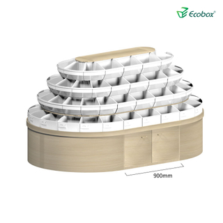 Étagère ronde de la série Ecobox G008 avec présentoirs d'aliments en vrac de supermarché pour bacs en vrac Ecobox