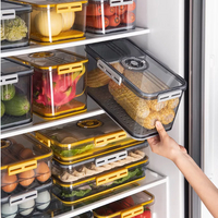 Boîte de rangement pour réfrigérateur en plastique pour animaux de compagnie de qualité alimentaire