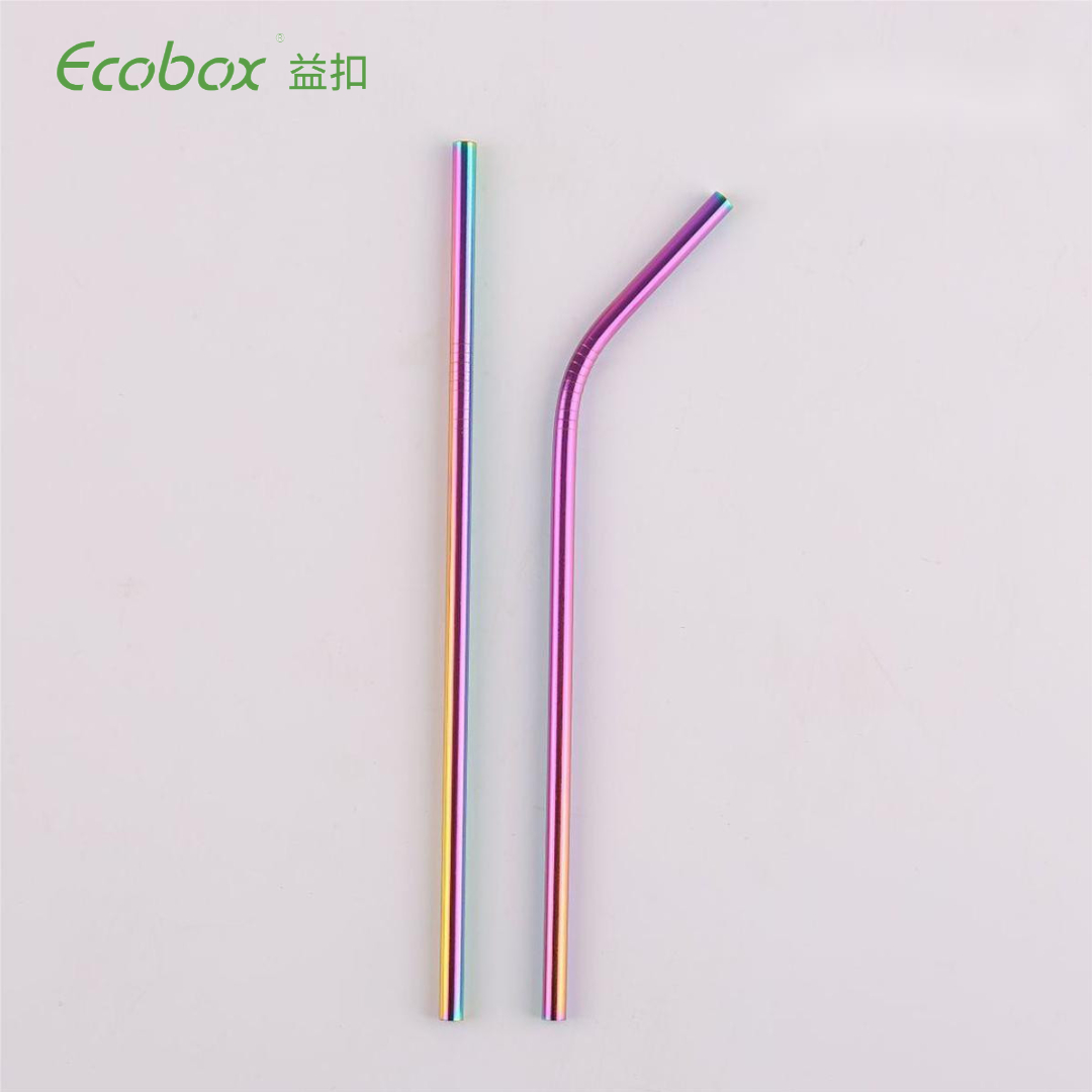 Ecobox Paille réutilisable 304 Gobelet en acier inoxydable pour boire du lait pour les magasins zéro déchet 