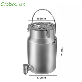 Conteneur distributeur de tambour liquide d'huile de qualité alimentaire en acier inoxydable Ecobox pour les magasins zéro déchet