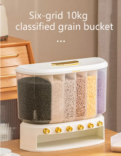 Boîte de rangement des aliments en plastique distributeur de grains et de riz distributeur de céréales conteneur distributeur de grains de cuisine avec tasse