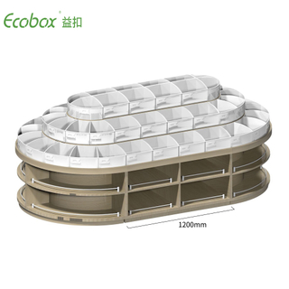 Étagère ronde de la série Ecobox G001 avec présentoirs d'aliments en vrac de supermarché pour bacs en vrac Ecobox