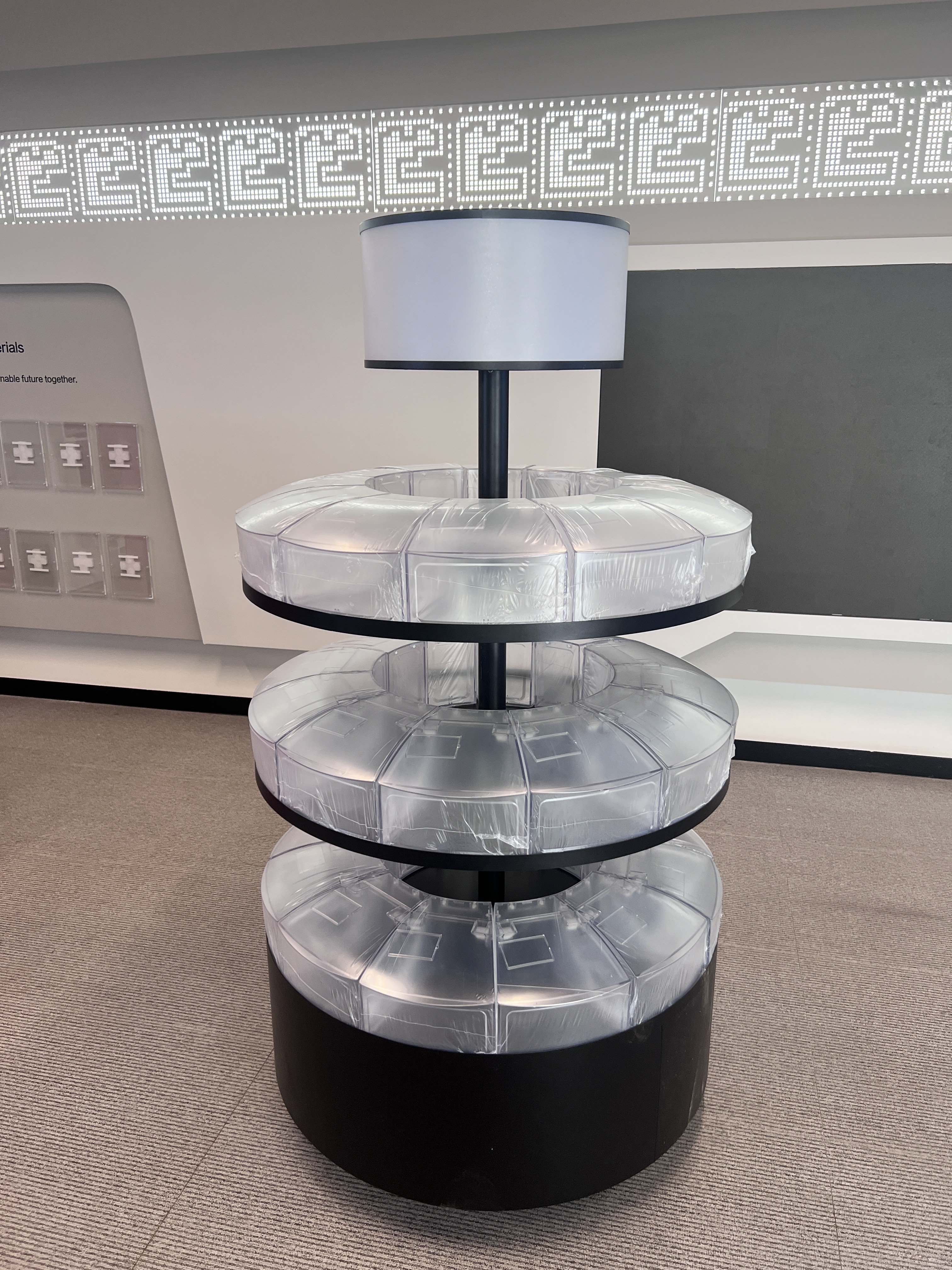 Ecobox TG-25 Vitrine de vente au détail Affichage rond
