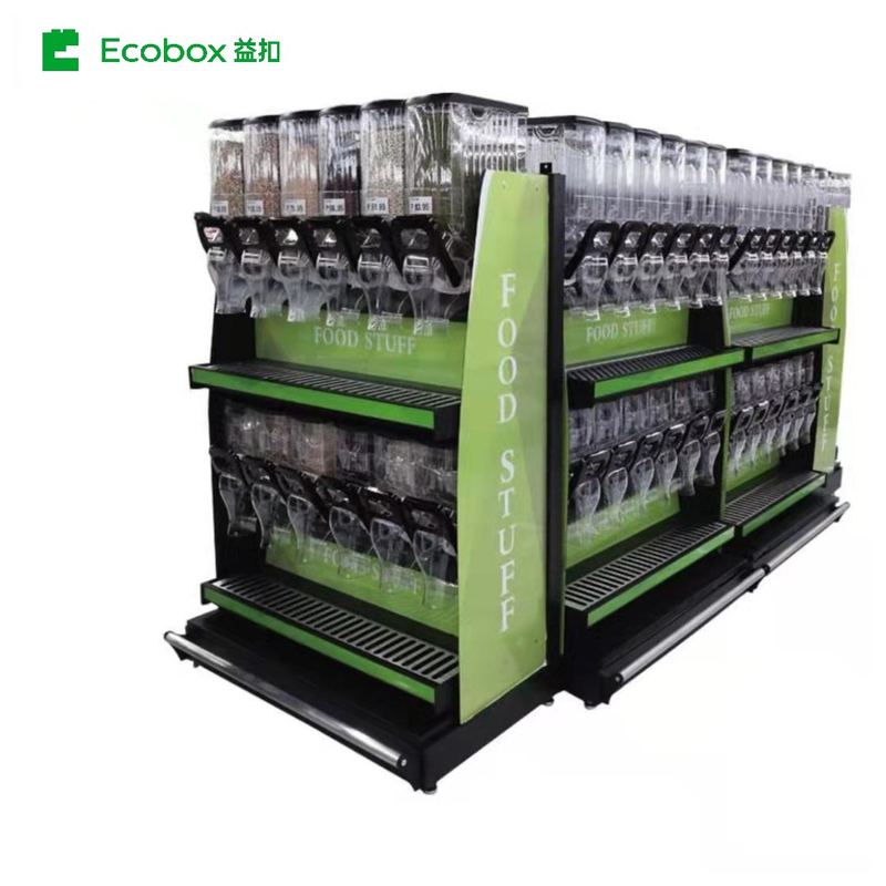 Ecobox EK-026-4 solution d'affichage pour étagères à grains courts sans LED supérieure