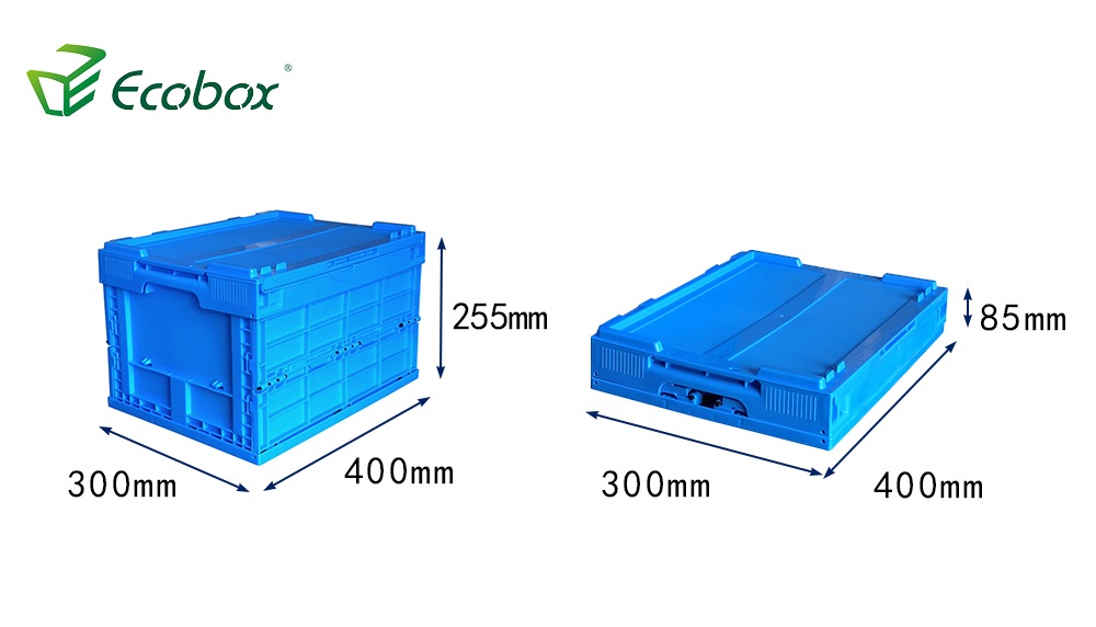 Ecobox 40x30x25.5cm pliable pliable en plastique bac conteneur de stockage boîte de transport